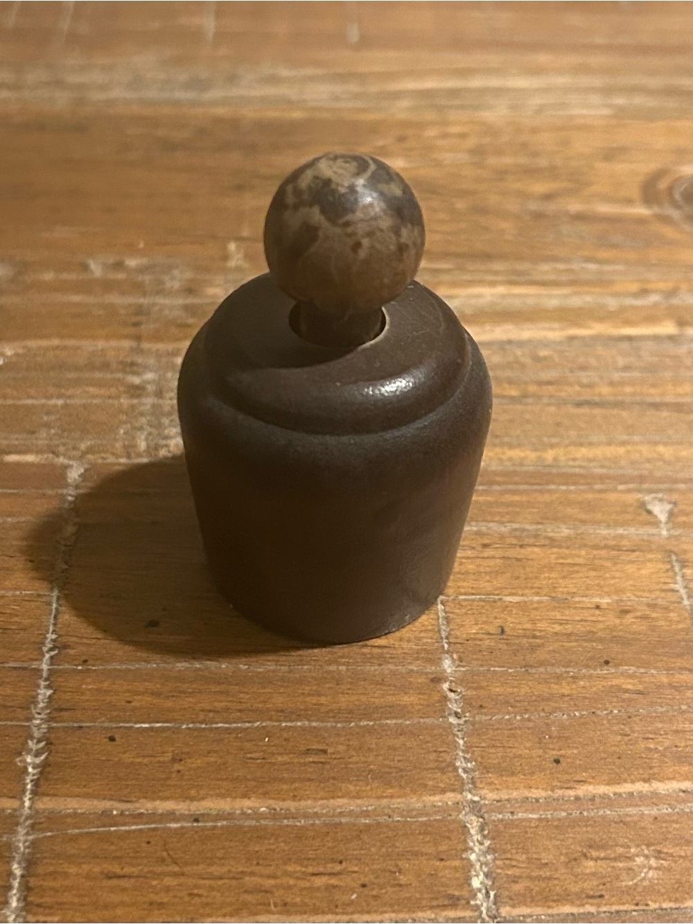 Vintage Japanese Wooden Clover Design Butter Press Stamp Primitive Farmhouse